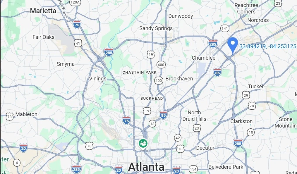 250,000 vehicles per day GDOT location map