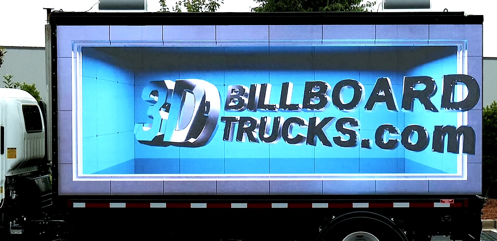 3D video on one side of the LED Billboard Truck