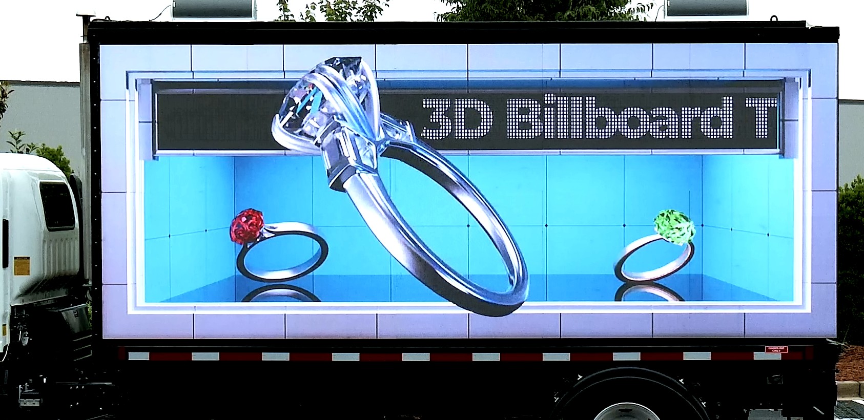 3D one screen animated video showing an example product on a LED Digital Billboard Truck
