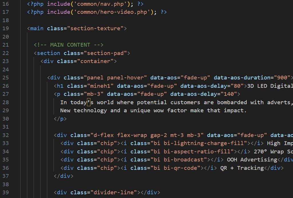 Software and Web Help - code segment
