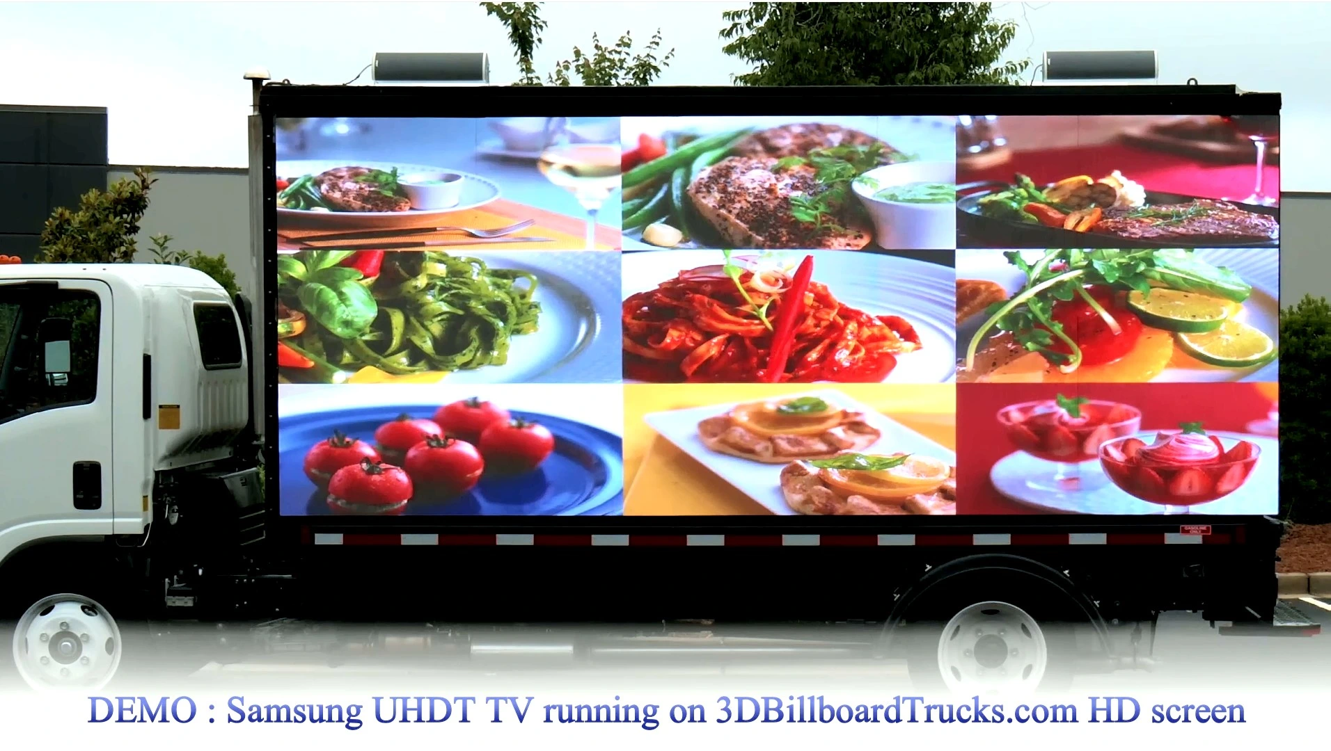 Multiple video clips billboard truck reel