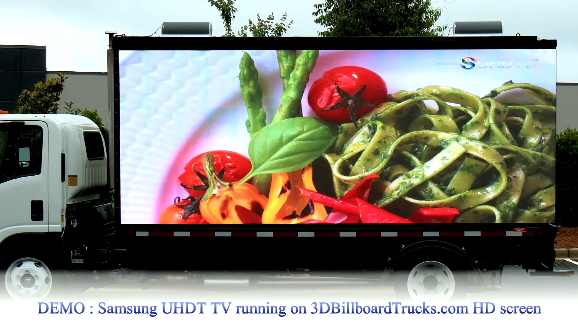 High-definition LED billboard truck screen displaying UHD video demonstrating exceptional image quality.
